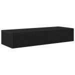 Vidaxl tagre murale avec tiroirs noir 100x36x19 cm bois d'ingnierie