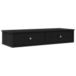 Vidaxl �tag�re murale et tiroirs noir 100x37, 5x19 cm bois d'ing�nierie