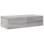 Vidaxl �tag�re murale avec tiroirs sonoma gris bois d'ing�nierie