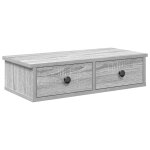 Vidaxl �tag�re murale avec tiroirs sonoma gris bois d'ing�nierie