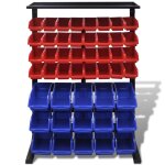 Vidaxl tagre  outils de garage bleu et rouge