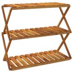 Vidaxl tagre pliable  3 niveaux marron 70x31x63 cm bois d'acacia