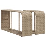 Vidaxl tagres de rangement 2 pcs beige rsine tresse