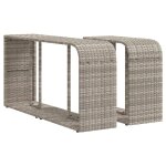 Vidaxl tagres de rangement 2 pcs gris clair rsine tresse