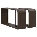 Vidaxl tagres de rangement 2 pcs marron rsine tresse