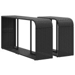 Vidaxl tagres de rangement 2 pcs noir rsine tresse