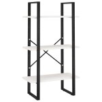 Vidaxl tagre de rangement blanc 60x30x105 cm bois de pin massif
