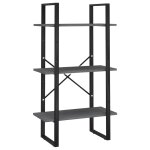Vidaxl tagre de rangement gris 60x30x105 cm bois de pin massif