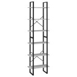 Vidaxl tagre de rangement gris bton 60x30x210 cm bois d'ingnierie