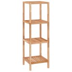 Vidaxl tagre de salle de bain 36x36x112 cm bois massif de noyer