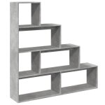 Vidaxl �tag�re s�paratrice de pi�ce � 4 niveaux gris b�ton