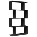 Vidaxl tagre sparatrice de pice  4 niveaux noir 70x24x129 cm