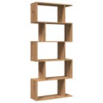 Vidaxl �tag�re s�paratrice de pi�ce � 5 niveaux ch�ne artisanal