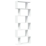 Vidaxl �tag�re s�paratrice de pi�ce � 6 niveaux blanc 70x24x193 cm