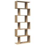 Vidaxl �tag�re s�paratrice de pi�ce � 6 niveaux ch�ne artisanal