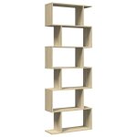 Vidaxl �tag�re s�paratrice de pi�ce 6 niveaux ch�ne sonoma 70x24x193cm