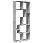 Vidaxl tagre sparatrice de pice gris bton 67x25x161, 5 cm