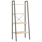 Vidaxl tagre sur pied 4 niveaux marron clair et noir 56x35x140 cm