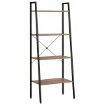 Vidaxl tagre sur pied 4 niveaux marron fonc et noir 56x35x140 cm