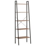 Vidaxl tagre sur pied 5 niveaux marron fonc et noir 56x35x174 cm