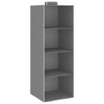 Vidaxl tagres suspendues de rangement 2 pcs 4 niveaux tissu