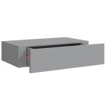 Vidaxl �tag�re � tiroir murale gris 40x23, 5x10 cm mdf