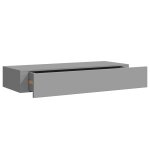 Vidaxl �tag�re � tiroir murale gris 60x23, 5x10 cm mdf