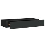Vidaxl tagre  tiroir murale noir 60x23, 5x10 cm mdf
