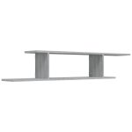 Vidaxl tagre tv murale sonoma gris 125x18x23 cm bois d'ingnierie
