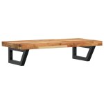 Vidaxl �tag�re de vasque murale acier et bois massif d'acacia