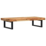 Vidaxl �tag�re de vasque murale acier et bois massif d'acacia