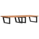 Vidaxl tagre de vasque murale acier et bois massif de htre