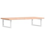 Vidaxl �tag�re de vasque murale acier et bois massif de h�tre