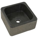 Vidaxl �vier 30x30x15 cm pierre de rivi�re noir