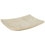 Vidaxl �vier 50 x 35 x 12 cm marbre cr�me