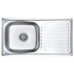 Vidaxl �vier de cuisine avec cr�pine et pi�ge acier inoxydable