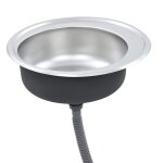 Vidaxl vier de cuisine avec crpine et pige acier inoxydable