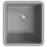 Vidaxl vier de cuisine en granit bac unique gris