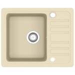 Vidaxl �vier de cuisine granit seul lavabo beige