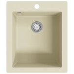 Vidaxl Évier de cuisine granit seul lavabo beige Vidaxl Évier de cuisine granit seul lavabo beige