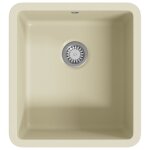 Vidaxl �vier de cuisine granit seul lavabo beige