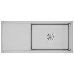 Vidaxl vier de cuisine fait main acier inoxydable