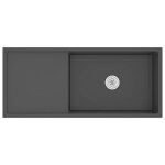 Vidaxl vier de cuisine fait main noir acier inoxydable