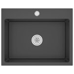 Vidaxl Évier de cuisine fait main noir acier inoxydable Vidaxl Évier de cuisine fait main noir acier inoxydable