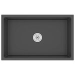 Vidaxl vier de cuisine fait main noir acier inoxydable