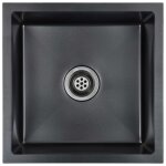 Vidaxl �vier de cuisine fait � la main noir acier inoxydable