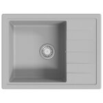Vidaxl Évier de cuisine avec trou de trop - plein ovale gris granit Vidaxl Évier de cuisine avec trou de trop - plein ovale gris granit