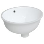 Vidaxl �vier de salle de bain blanc 38, 5x33, 5x19 cm ovale c�ramique
