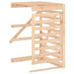 Vidaxl extension d'abri pour poubelle sur roulettes bois massif pin