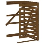Vidaxl extension d'abri de poubelle sur roulettes brun miel bois pin